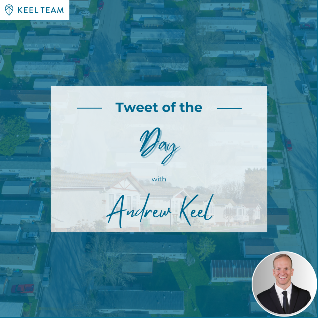 Tweet of the day with Andrew Keel: Mobile Home Infill