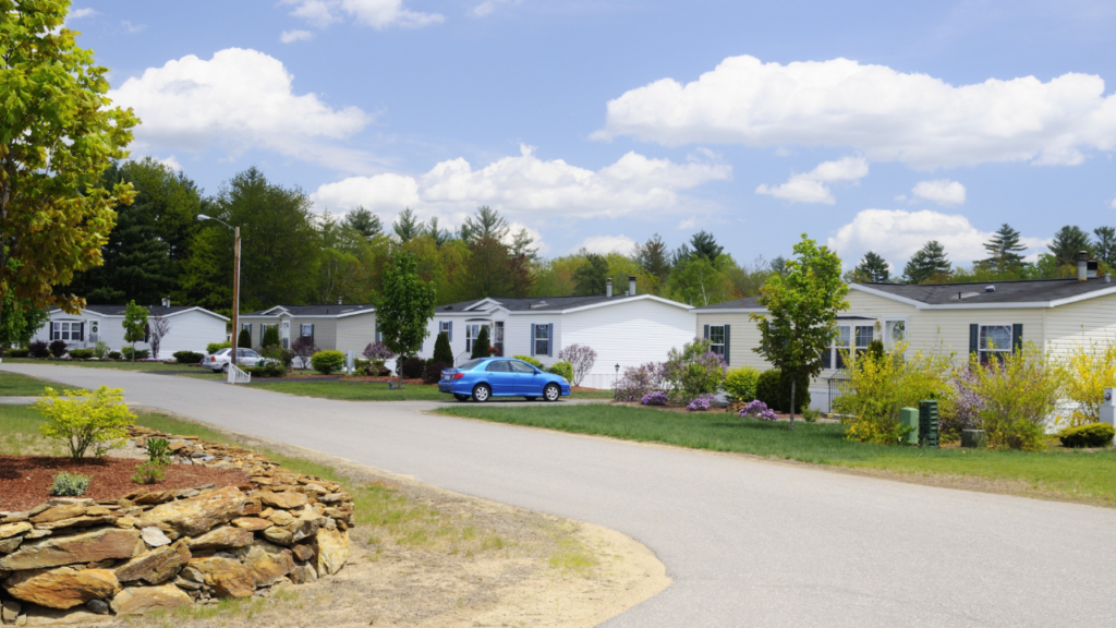 Street View of a Mobile Home Park