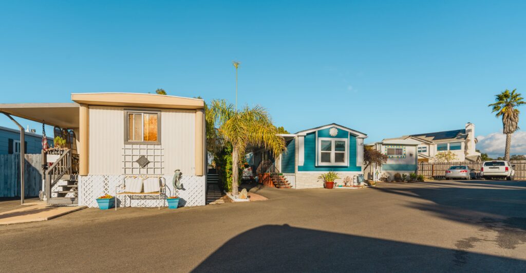 well maintained mobile home park