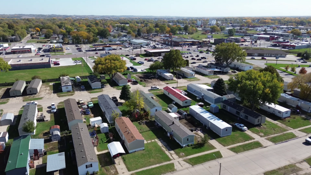 aerial view of norfolk, ne mobile home park high interest rate cycles