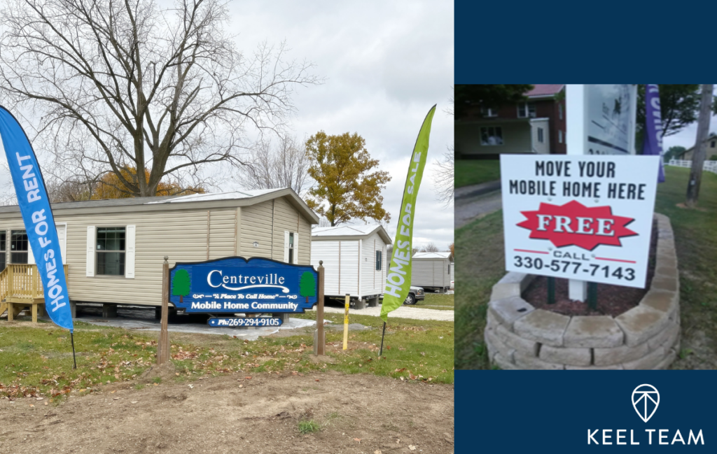 signage outside mobile home park