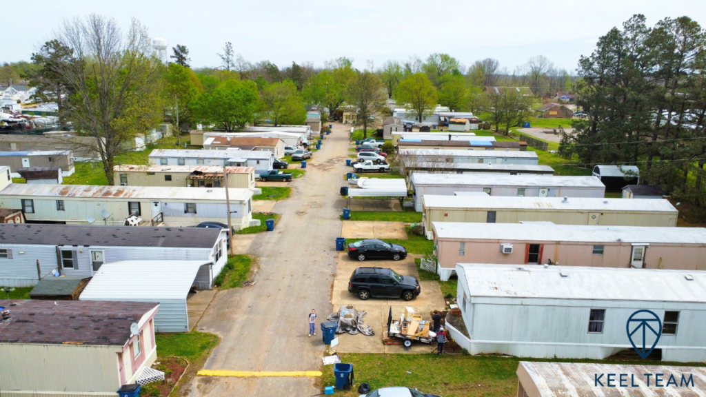 AERIAL VIEW FOR FIRST-TIME INVESTORS OF MOBILE HOME PARK