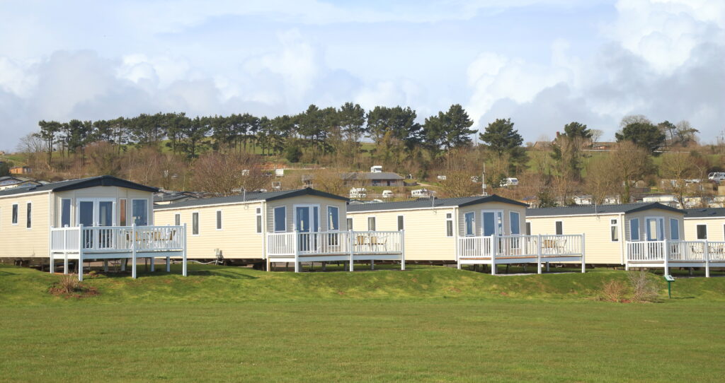Static caravan park in Ladram Bay near Sidmouth in Devon