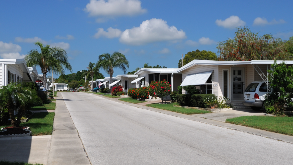 mobile home park from canva