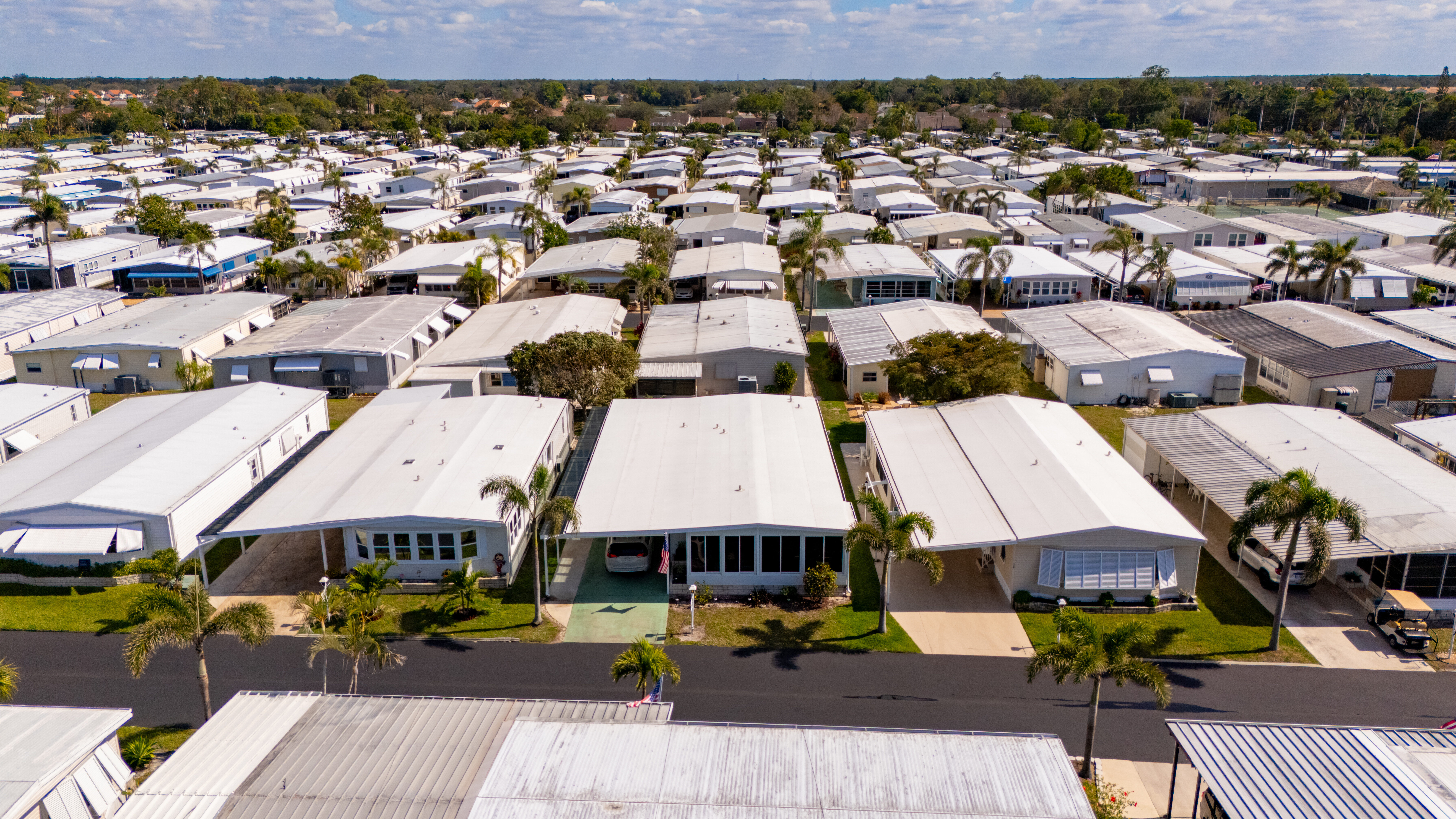 Mobile home trailer park in Naples Florida USA