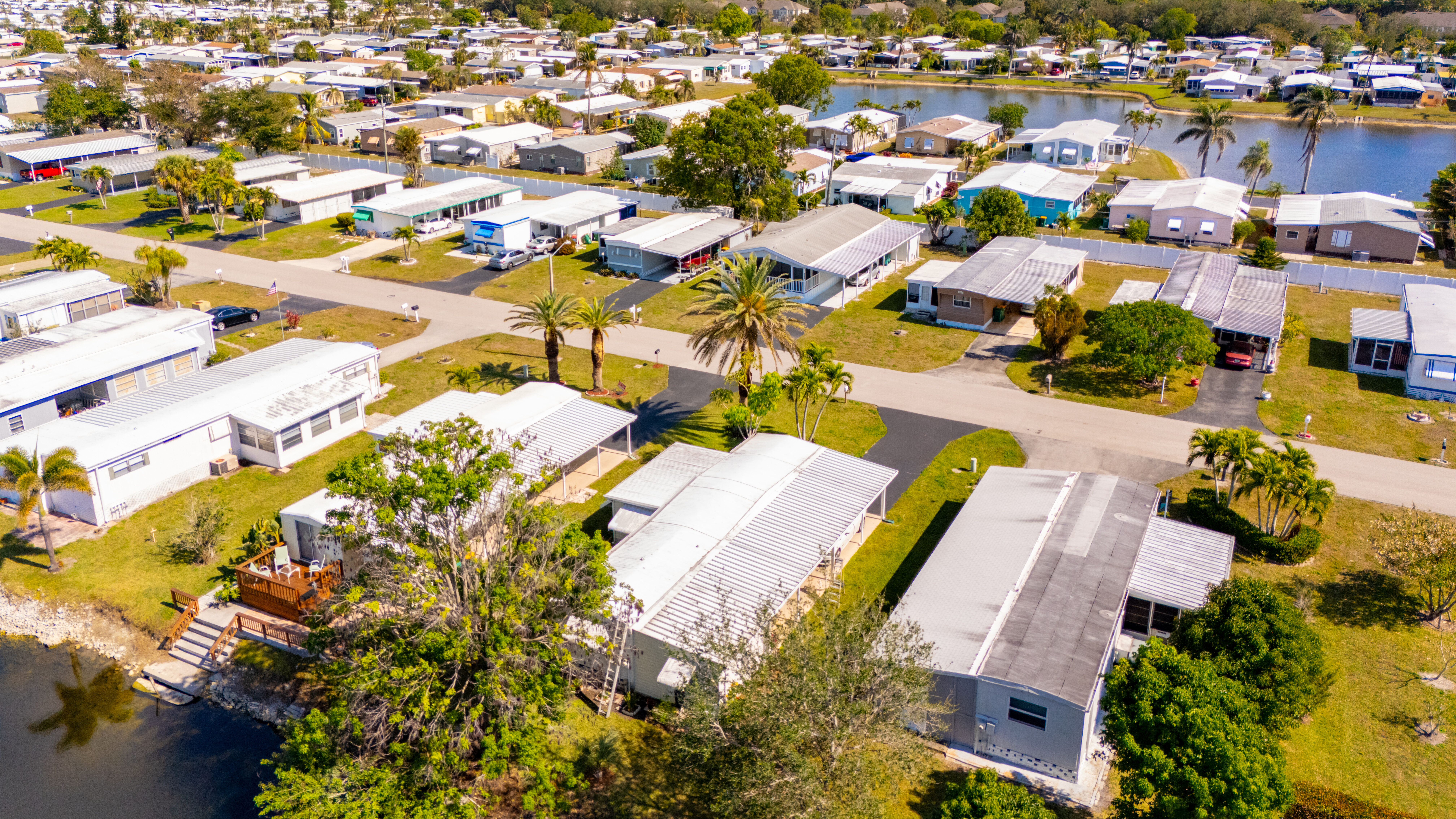 Mobile home trailer park in Naples Florida USA