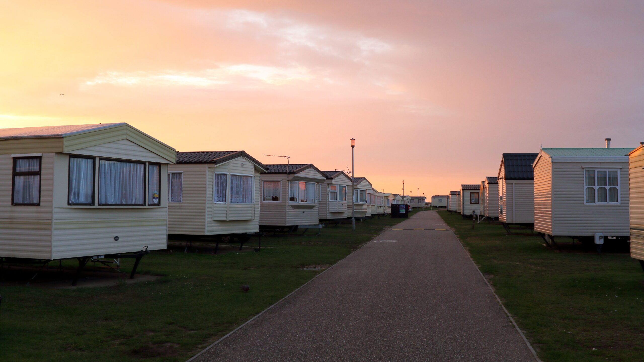 caravan sunset