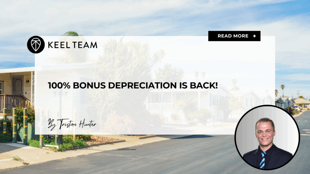 100% Bonus Depreciation is BACK!