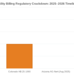 Bar chart showing utility billing regulatory actions against mobile home parks 2025 to 2026