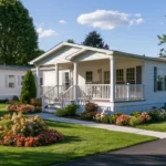 A well-kept mobile home park community, illustrating an article on mobile home park investing