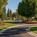A well-kept mobile home park community, illustrating an article on mobile home park investing