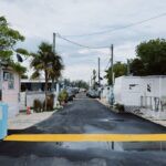 A mobile home park (manufactured housing community), illustrating passive mobile home park investing